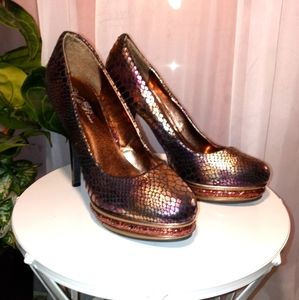 Platform Rose/Gold High-heeled Women's Shoes